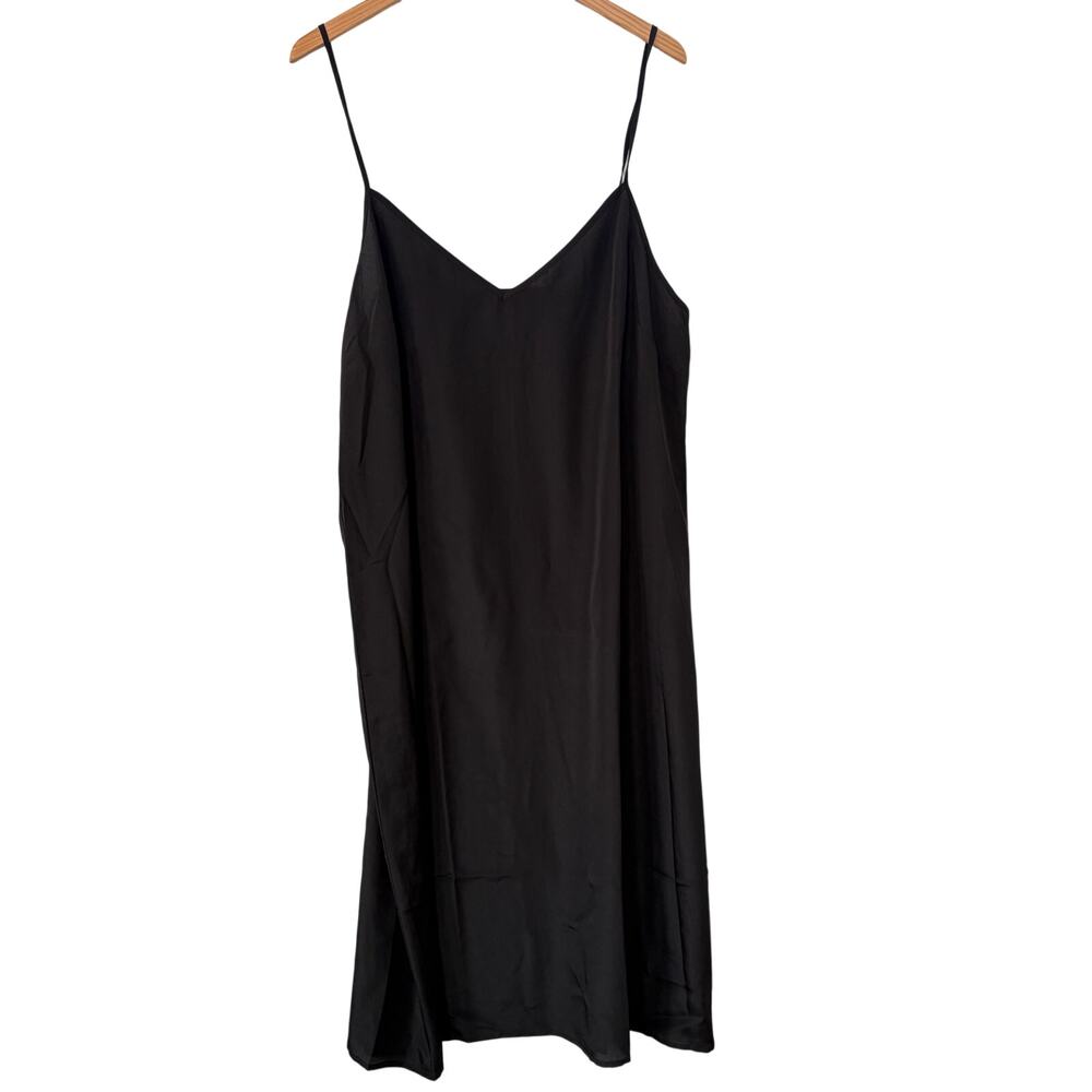 Madewell Black Layton‎ Midi Strap Dress Sz 16